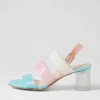 Women DJANGO & JULIETTE Skytles Blue Multi Vinylite Sandals