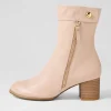 Women DJANGO & JULIETTE Skyy Nude Leather Chelsea Boots
