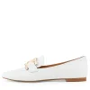 Women TOP END Socoro White Leather Loafers