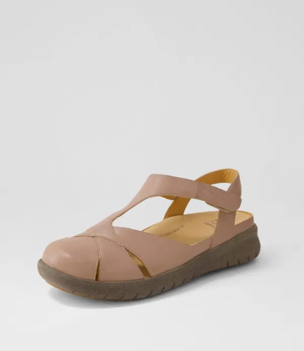 Women ZIERA Sofzie Xf Taupe Leather Flat Shoes