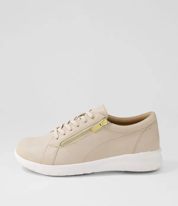 Women ZIERA Solar Xf Almond Leather Sneakers