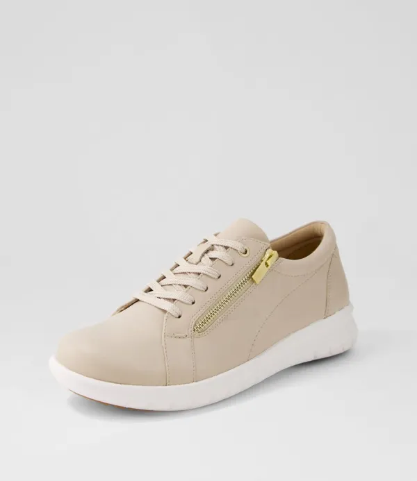 Women ZIERA Solar Xf Almond Leather Sneakers