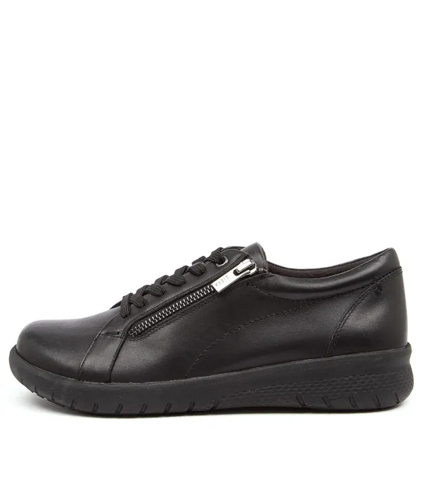 Women ZIERA Solar Xf Black Leather