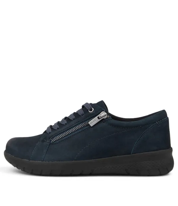Women ZIERA Solar Xf Navy Leather Sneakers Bs