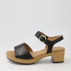 Women GABOR Solche Schwarz Gold Leather Sandals