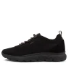 Women GEOX Spherica Black Fabric Sneakers