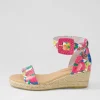 Women DJANGO & JULIETTE Sprout White Flowermania Leather Espadrilles