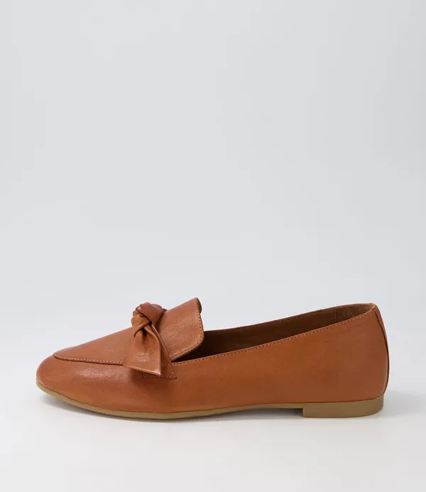 Women DIANA FERRARI Starna Tan Leather Loafers