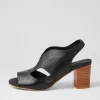 Women DJANGO & JULIETTE Sunnier New Black Natural Heel Leather Sandals