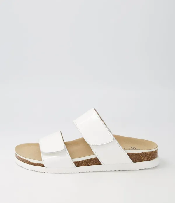 Women ARA Sylt 04 White Leather Slides