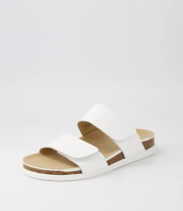 Women ARA Sylt 04 White Leather Slides