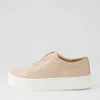 Women DJANGO & JULIETTE Synty Nude White Leather Sneakers