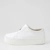 Women DJANGO & JULIETTE Synty White Leather Sneakers