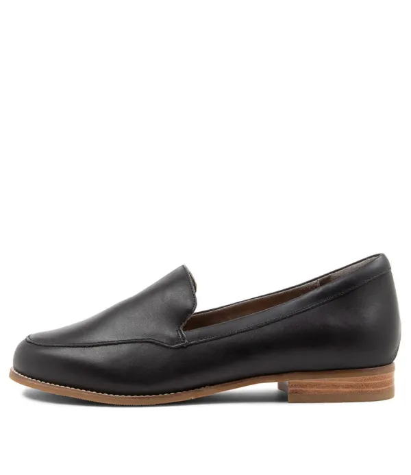 Women ZIERA Taded Xf Black Leather Loafers