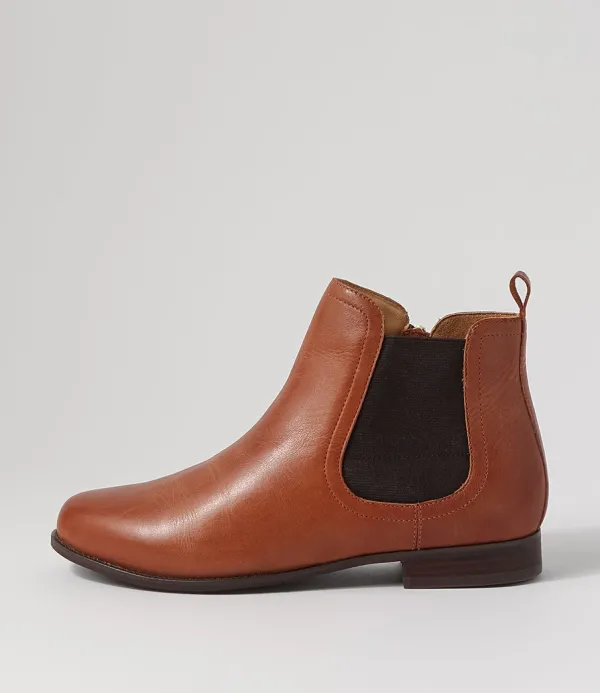 Women ZIERA Talia Xf Cognac Choc Leather Chelsea Boots