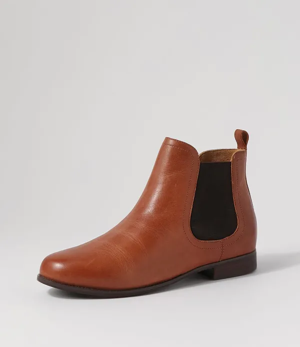 Women ZIERA Talia Xf Cognac Choc Leather Chelsea Boots