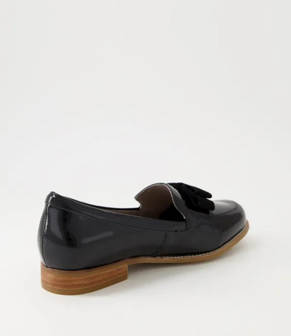 Women ZIERA Talise Xf Black Patent Suede Loafers