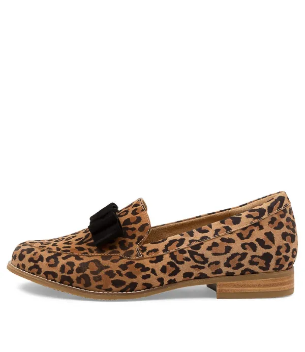 Women ZIERA Talise Xf Leopard Black Suede Loafers