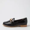 Women ZIERA Tamest Xf Black Patent Croc Flat Shoes