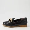 Women ZIERA Tamest Xf Black Wrinkle Patent Flat Shoes