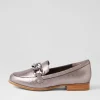 Women ZIERA Tamest Xf Pewter Squares Leather Loafers