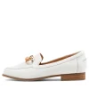 Women ZIERA Tamya Xf White Leather Loafers