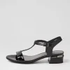 Women DJANGO & JULIETTE Taner Black Patent Leather Sandals