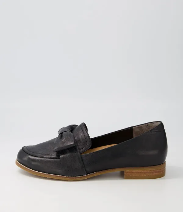 Women ZIERA Tarnow Xf Black Leather Loafers