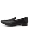 Women DIANA FERRARI Temimie Black Leather Loafers
