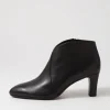 Women DJANGO & JULIETTE Templess Black Leather Ankle Boots