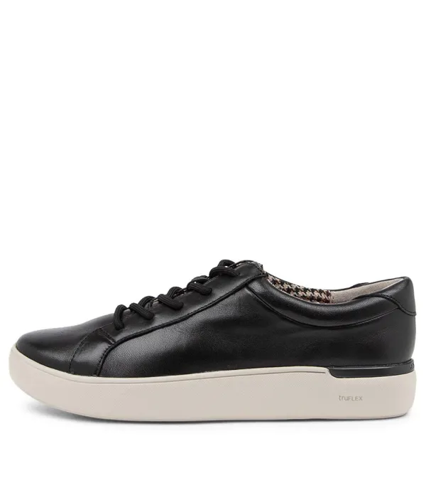 Women ROCKPORT Tf Parissa Lace Black Leather Sneakers