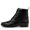 Women ZIERA Thron Xf Black Leather Ankle Boots