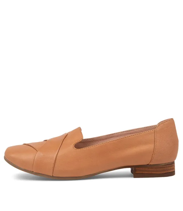 Women DIANA FERRARI Tilony Dark Tan Leather Loafers