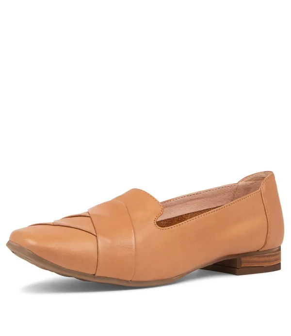 Women DIANA FERRARI Tilony Dark Tan Leather Loafers