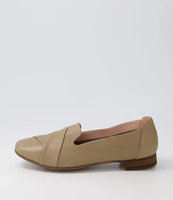 Women DIANA FERRARI Tilony Khaki Leather Loafers
