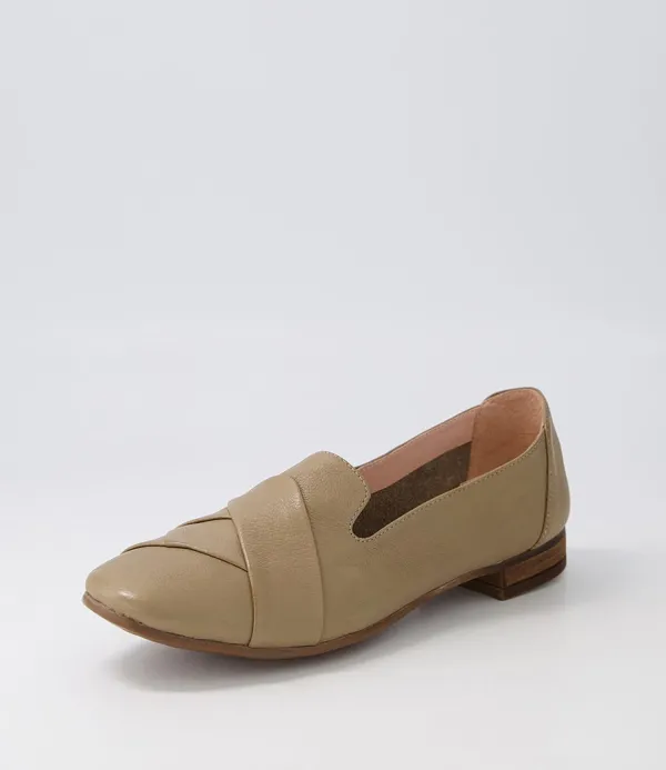 Women DIANA FERRARI Tilony Khaki Leather Loafers