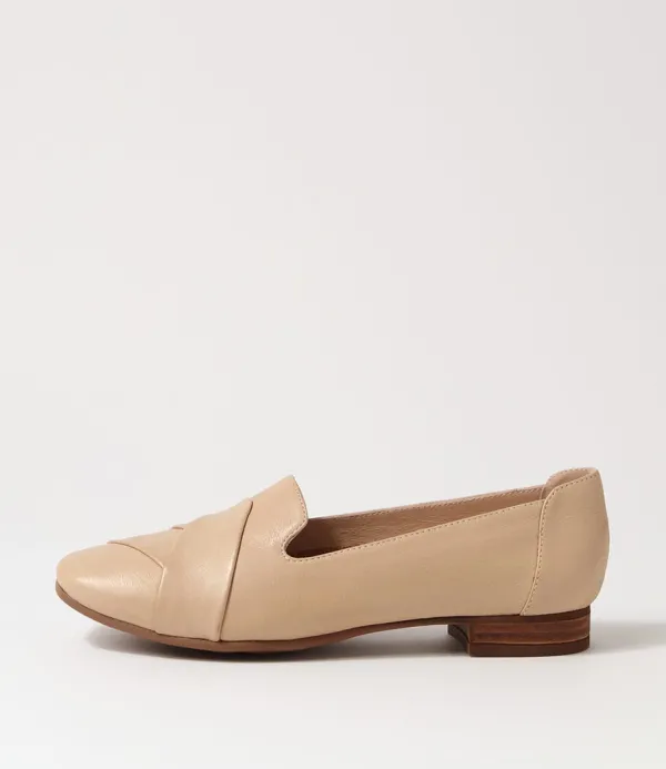 Women DIANA FERRARI Tilony Taupe Leather Loafers