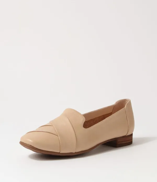 Women DIANA FERRARI Tilony Taupe Leather Loafers