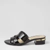 Women DJANGO & JULIETTE Tizza Black Patent Leather Sandals