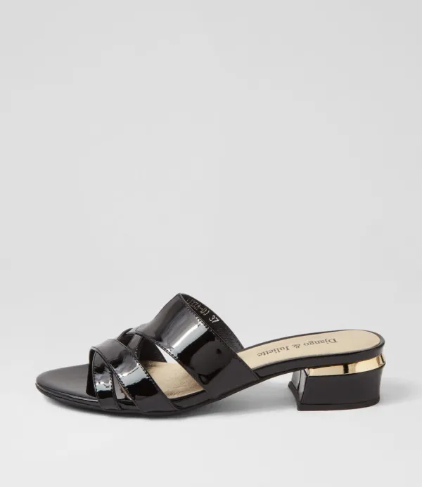 Women DJANGO & JULIETTE Tizza Black Patent Leather Sandals