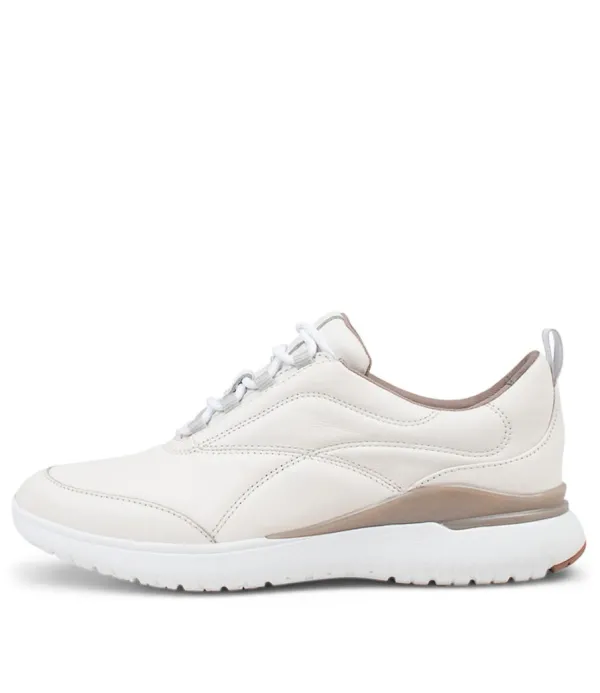 Women ROCKPORT Tm Sport Lace White Leather Sneakers