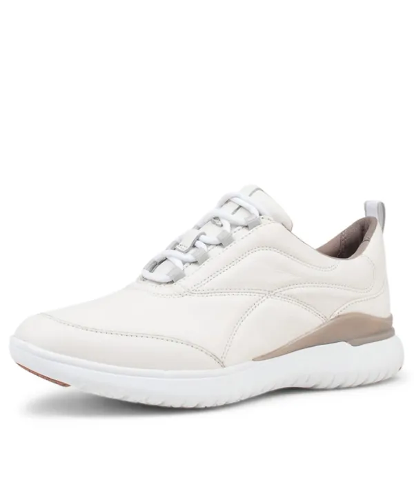 Women ROCKPORT Tm Sport Lace White Leather Sneakers