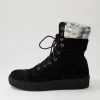 Women DJANGO & JULIETTE Tombi Black Grey Multi Nubuck Lace Up Boots