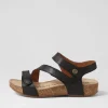 Women JOSEF SEIBEL Tonga 25 Schwarz Leather Sandals