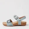 Women JOSEF SEIBEL Tonga 62 Sky Blue Leather Sandals