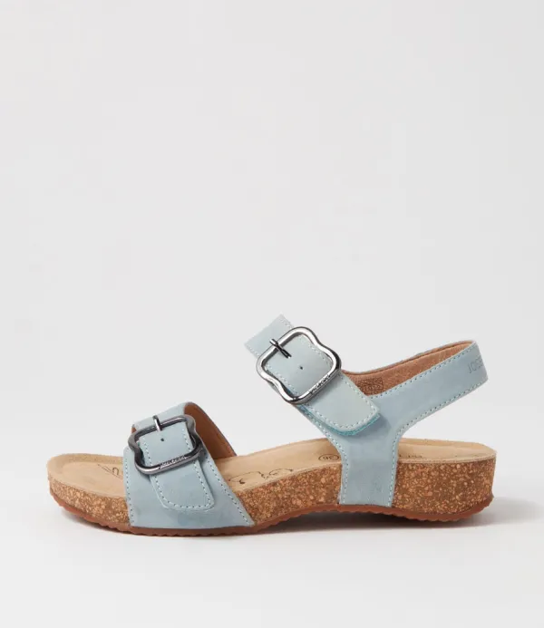 Women JOSEF SEIBEL Tonga 62 Sky Blue Leather Sandals