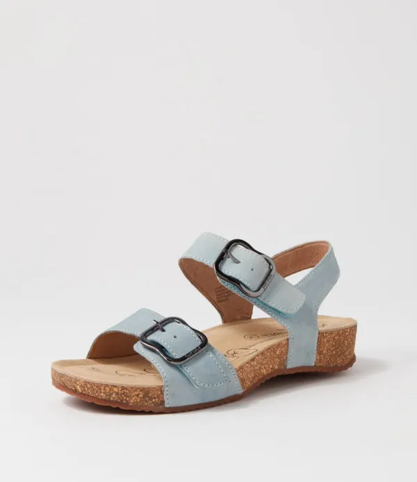 Women JOSEF SEIBEL Tonga 62 Sky Blue Leather Sandals