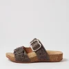 Women JOSEF SEIBEL Tonga 64 Taupe Multi Leather Slides