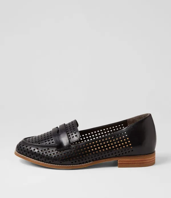 Women ZIERA Toppiey Xf Black Leather Loafers