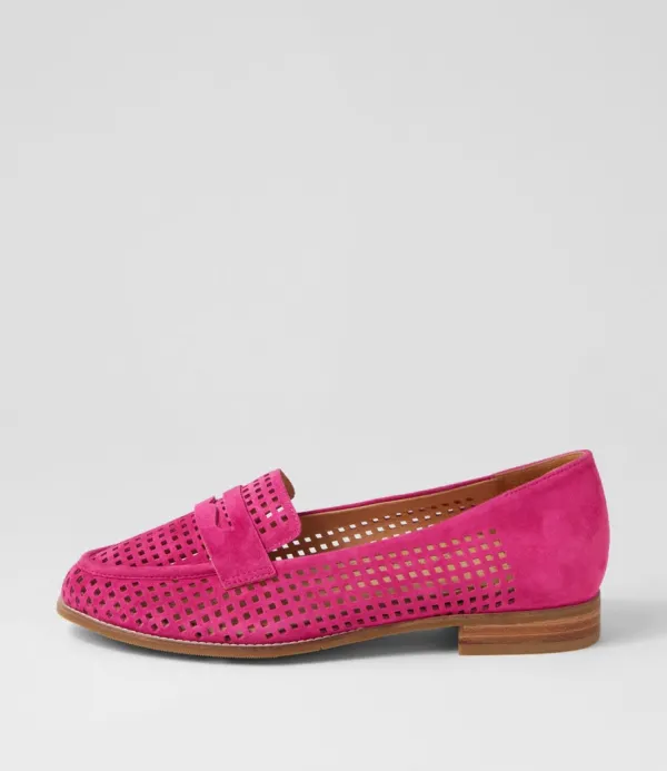 Women ZIERA Toppiey Xf Fuchsia Suede Loafers